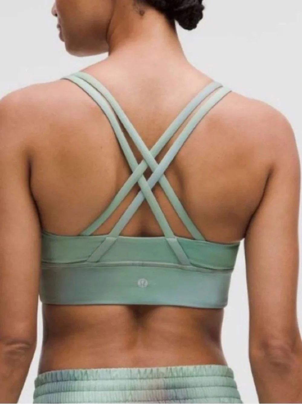 NWT Size 10 Lululemon Energy Longline Bra B–D Cups CDGM Chroma Drift Green Multi